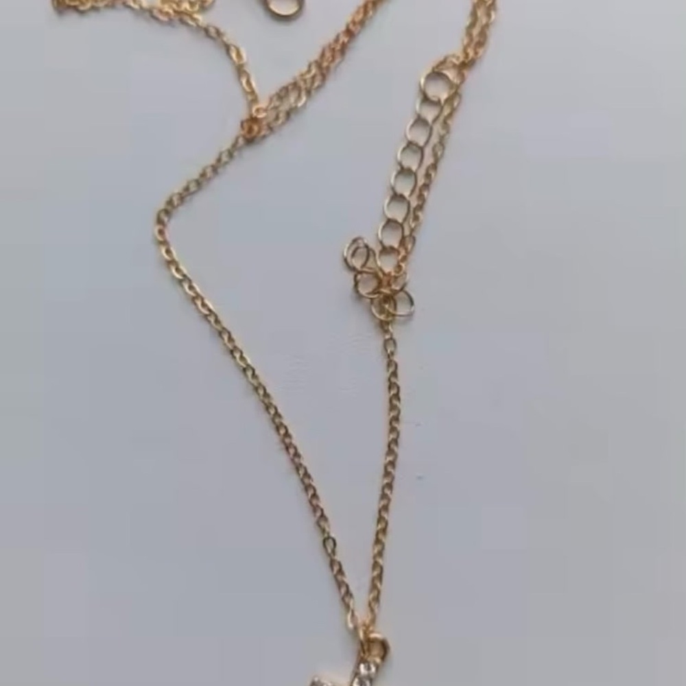 Gold Cubic Zirconia Cross Pendant Necklace for Women - Christian Faith - Picture 8 of 9